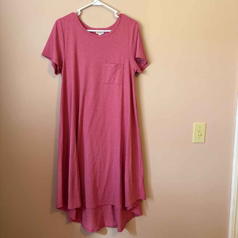 💙LuLaRoe High Low Pink Dress - Picture 1 of 4